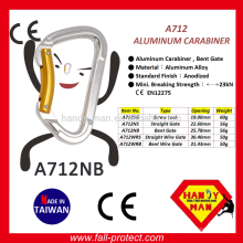 CE-Zertifikat 23KN Aluminium-Kletter-Karabiner Made in Taiwan